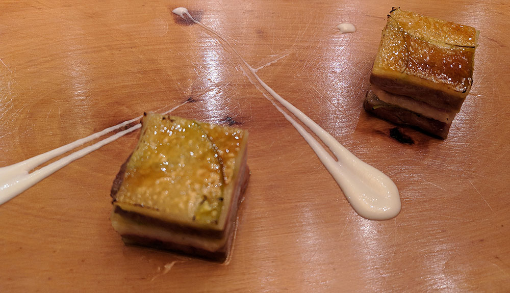 So tasty: smoked eel and foie-gras. Foto: Michael Schabacker