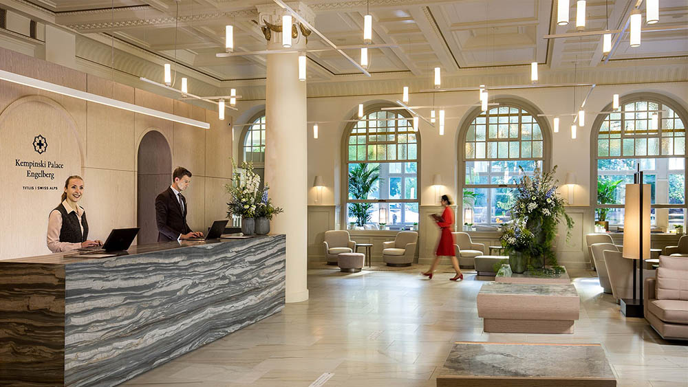 Lobby: hell, freundlich, elegant. Foto: Kempinski Hotels