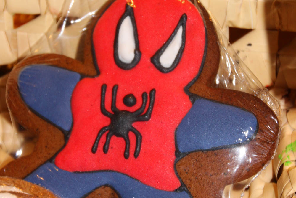 Lebkuchen als Spiderman. Foto: Ellen Spielmann