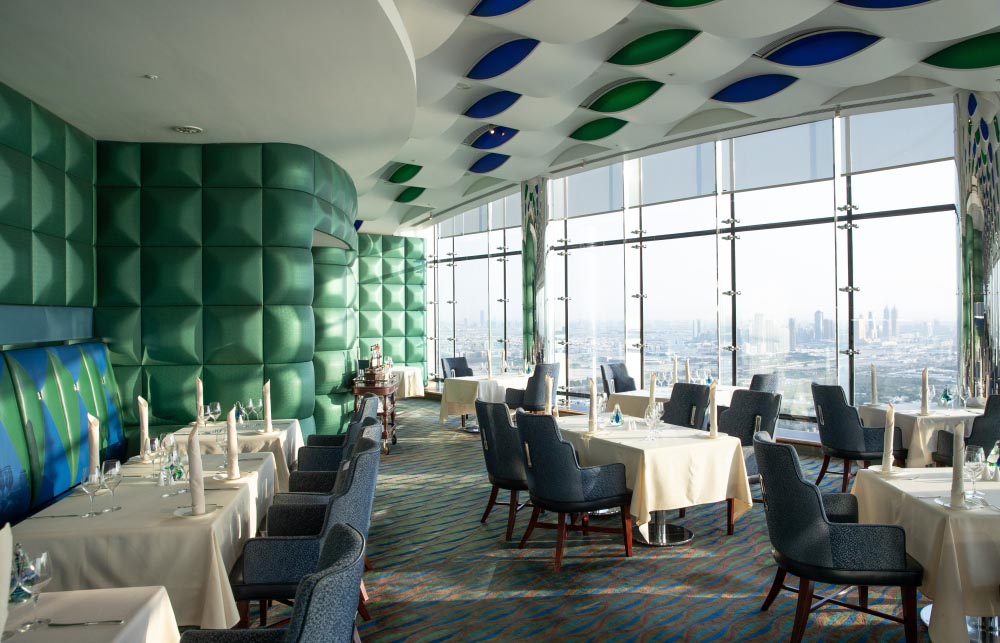 Das Restaurant Al Muntaha im 27. Stock. Foto: Burj Al Arab Jumeirah Hotels