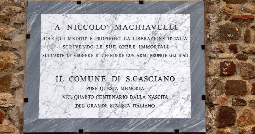 Gedenktafel für Niccolò Machiavelli. Foto: Ellen Spielmann