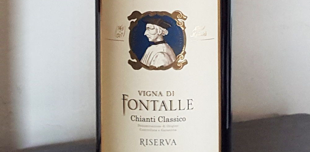 Machiavelli-Portrait auf einer Vigna di Fontalle Chianti Classico Riserva. Foto: Ellen Spielmann