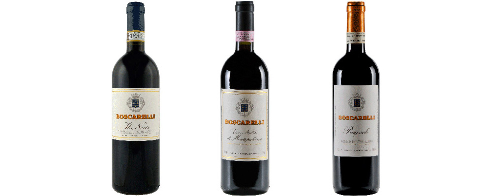 Boscarellis Il Nocia, Vino Nobile und Prugnolo. Foto: Poderi Boscarelli