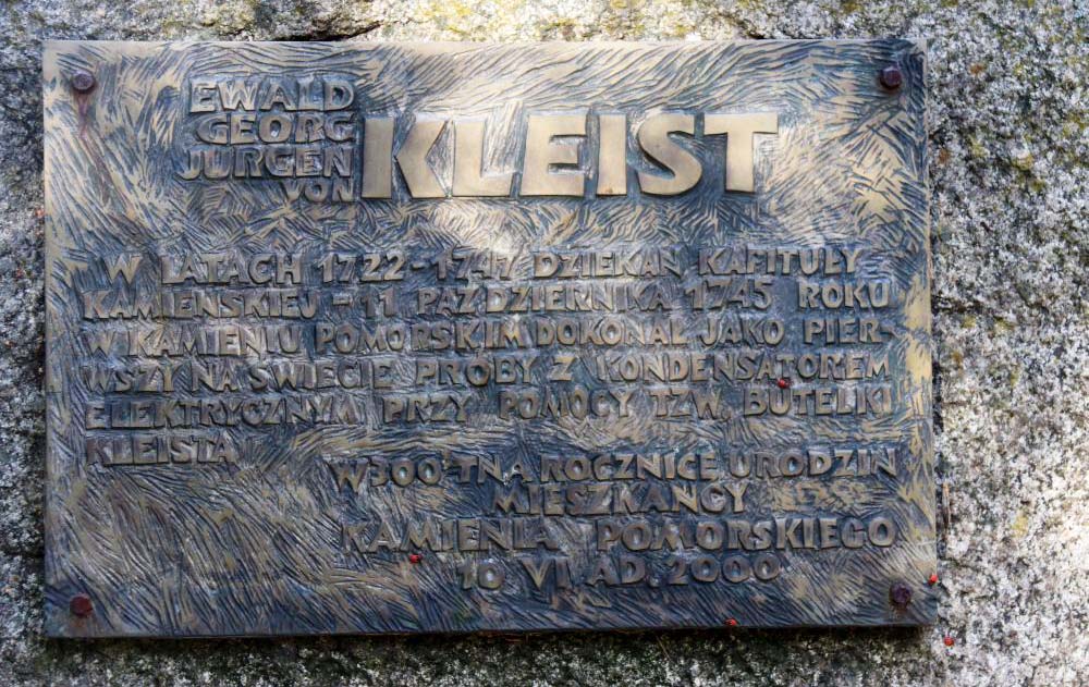 Gedenktafel für Ewald Georg von Kleist. Foto: Ellen Spielmann