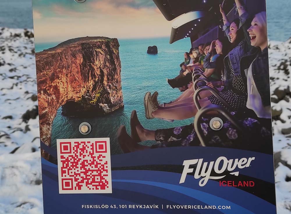 FlyOver Iceland Plakat. Foto: Michael Schabacker