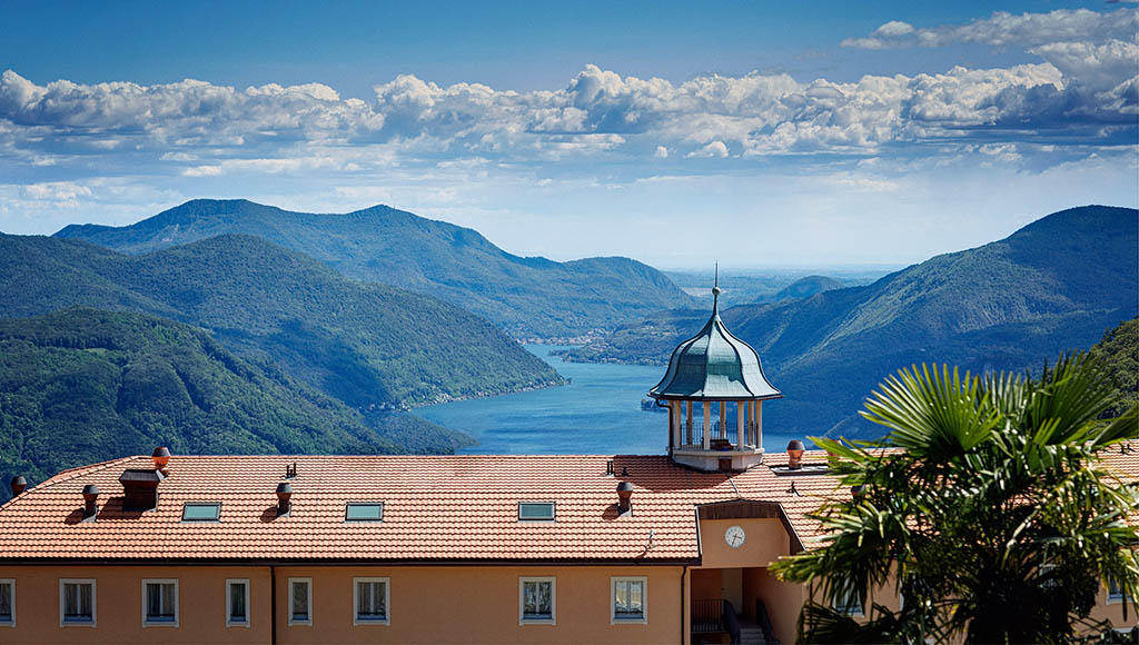 Kurhaus Cademario: Blick auf den See. Foto: Kurhaus Cademario