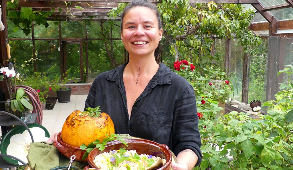 Köchin Fernanda Rossi: kreative Speisen mit Kräutern, Blüten und Pfiff. Foto: Carola Faber