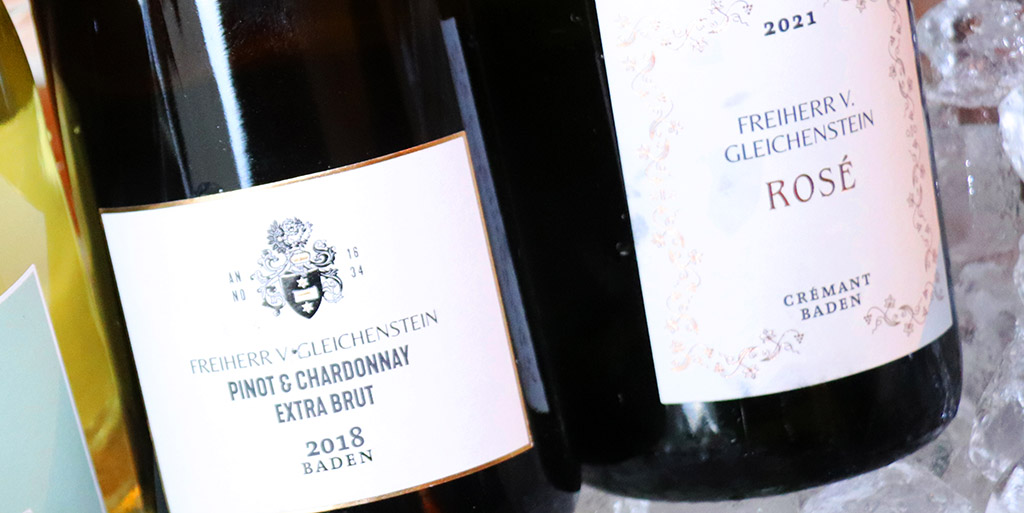 Pinot & Chardonnay und Cremant vom Weingut Freiherr von Gleichenstein. Foto: Jürgen Sorges