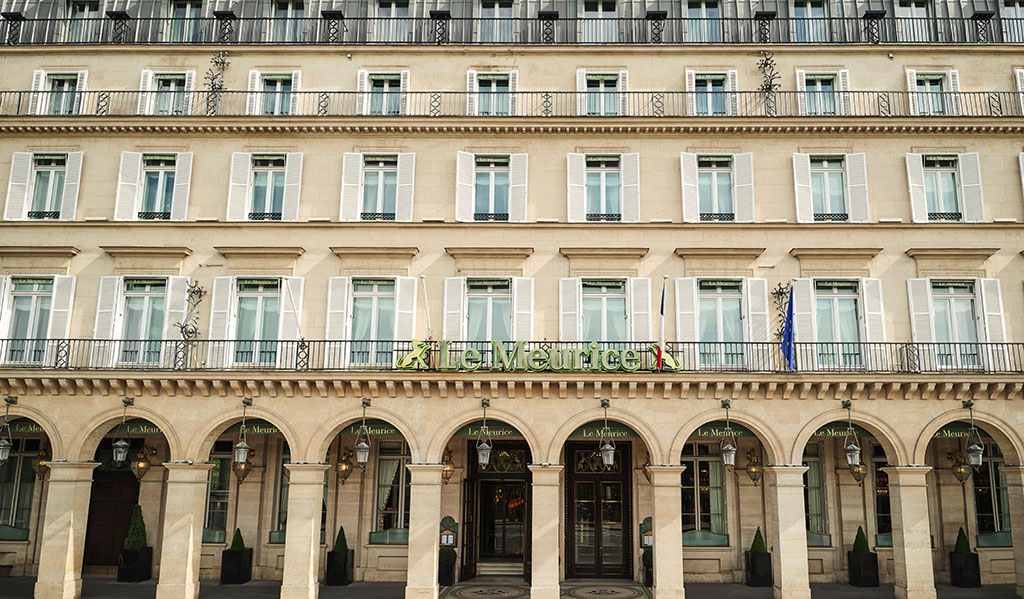 Die Fassade des Le Meurice. Foto: Dorchester Collection