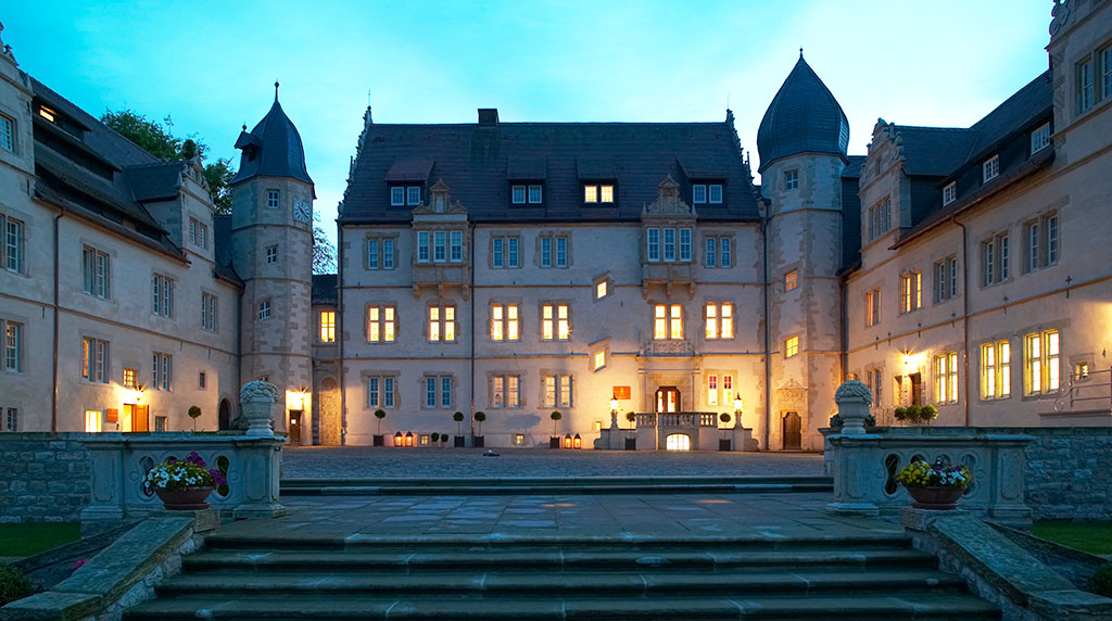 Schlosshotel Münchhausen, Abendstimmung. Foto: Helma Scheffler