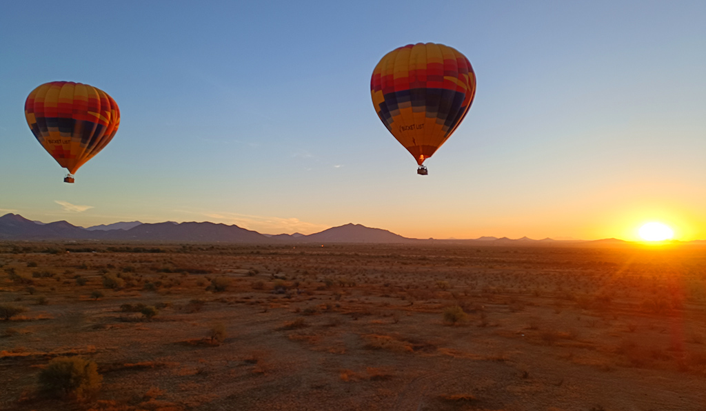 Ballonfahrt mit den Rainbow Riders bei Scottsdale. Foto: Michael Schabacker