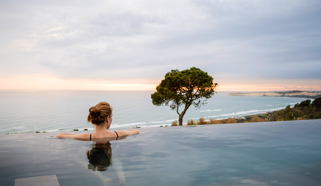 Perfekte Aussicht vom Thalasso Pool. Foto: Alex Filz