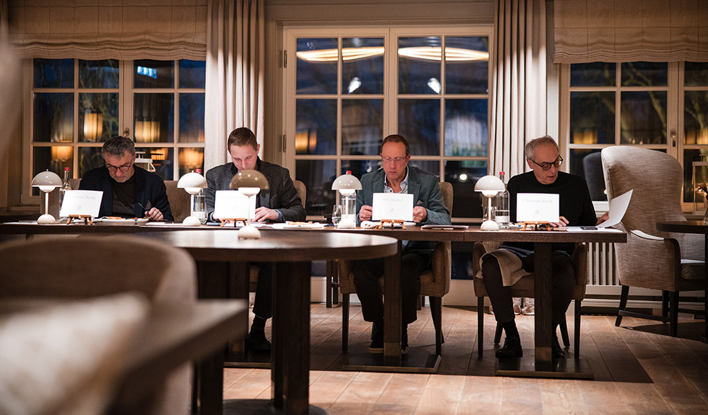Jury: Johannes King, Jan-Philipp Berner, Nils Henkel und Christian Rach. Foto: Selektion Deutscher Luxushotels