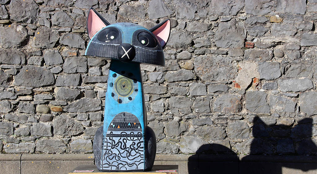 Katzenkunstwerk: „Black Cat“ von Steven Aylin. Foto: Ellen Spielmann