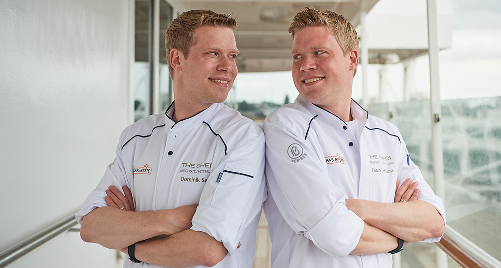 Dominik Sato und Fabio Toffolon. Foto: Hapag-Lloyd Cruises / Ulrich Schaarschmidt