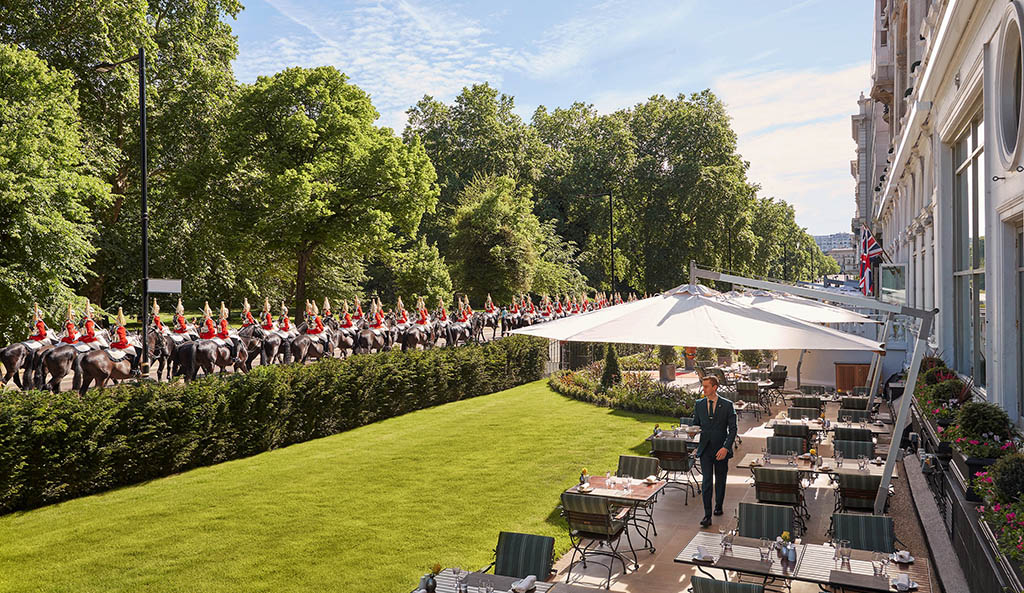 Die Terrasse des Hotels am Hyde Park. Foto: Mandarin Oriental Group