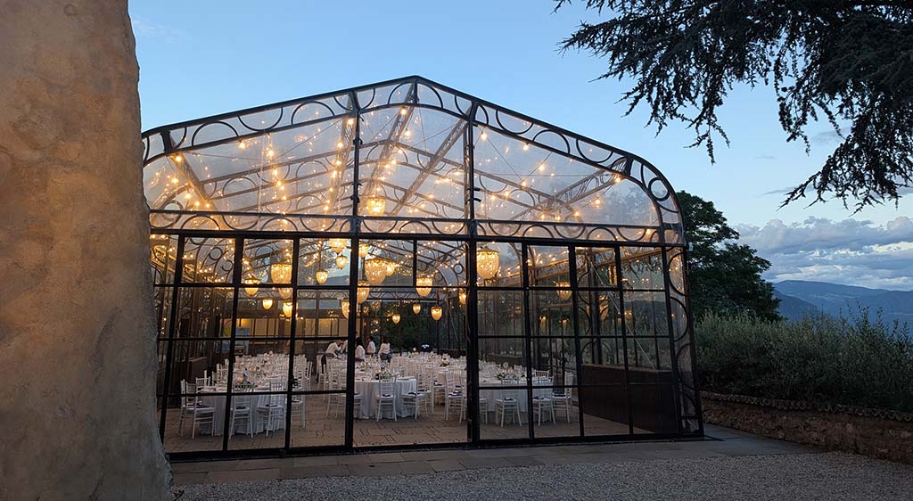 Galadinner im Wintergarten von Schloss Freudenstein. Foto: Carola Faber