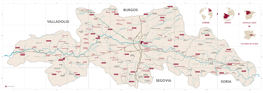Karte der Region. Foto: Ribera del Duero