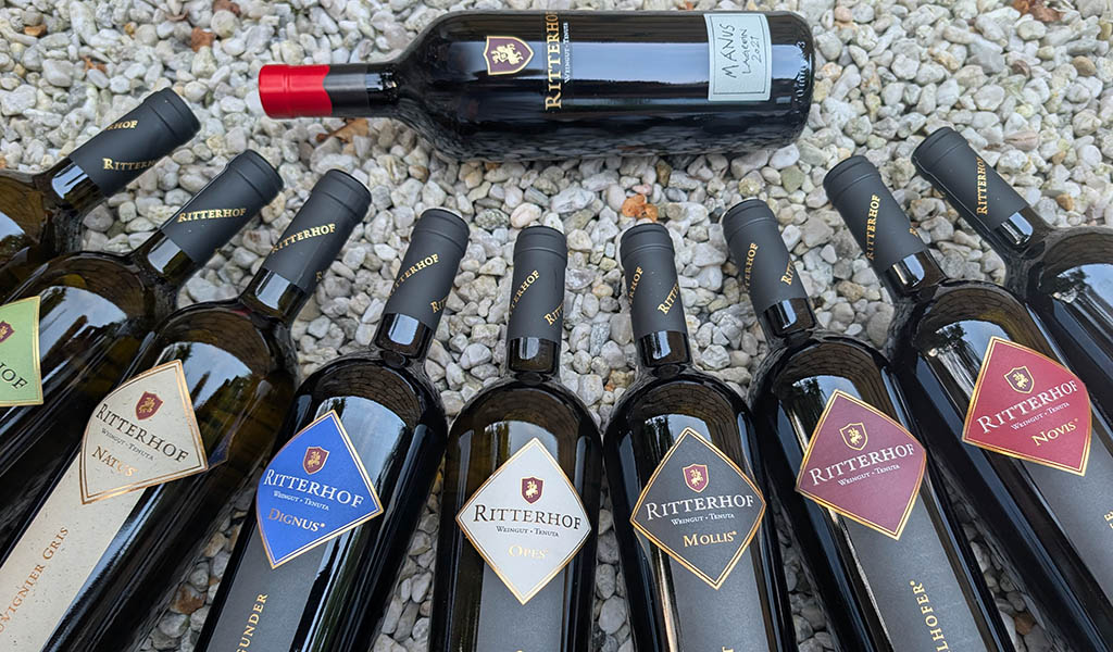 Verschiedene Weine des Weinguts. Foto: Carola Faber