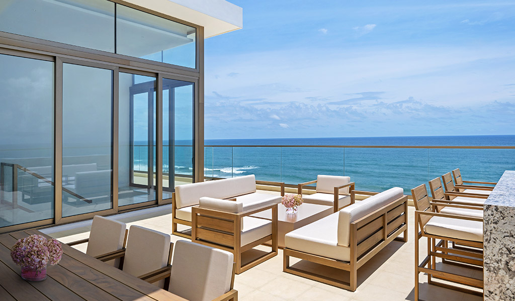 Blick von der Penthouse Suite Panoramic Ocean View. Foto: Radisson Collection Resort Galle