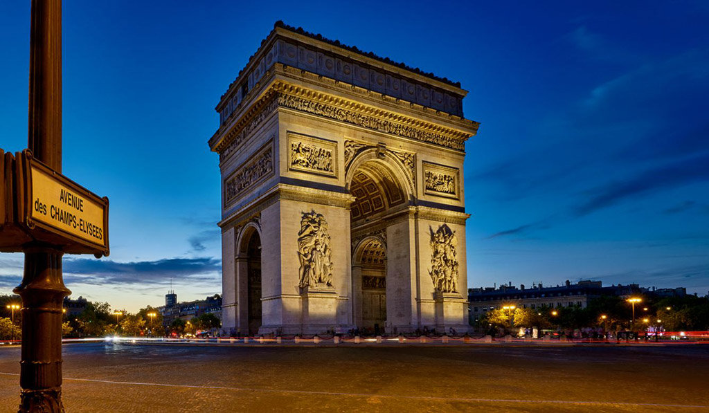 Der Arc de Triomphe. Foto mit Seltenheitswert: kaum ein Auto auf dem Bild! Foto: Marriott International