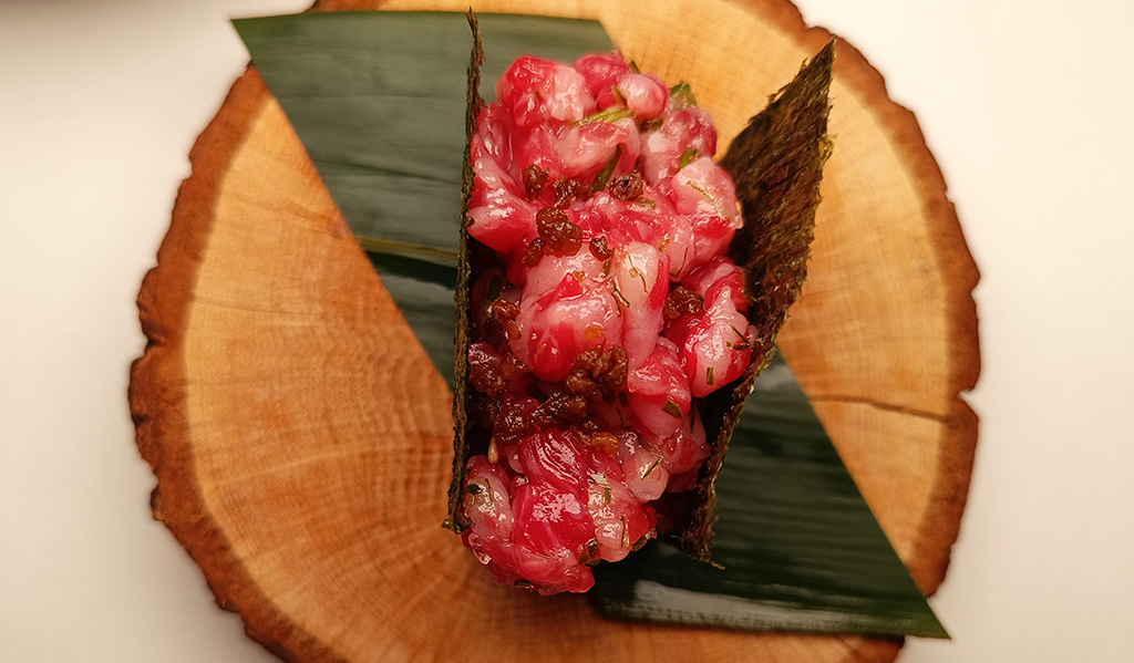 Starter im Tekka: Wagyu. Foto: Michael Schabacker