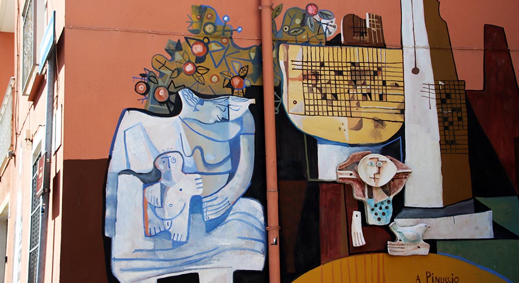 Mural in den Straßen des Ortes. Foto: Jürgen Sorges