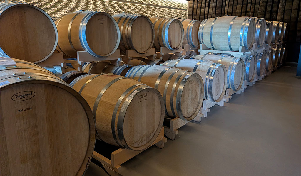 Im Fasskeller von Galliussi. Foto: Carola Faber