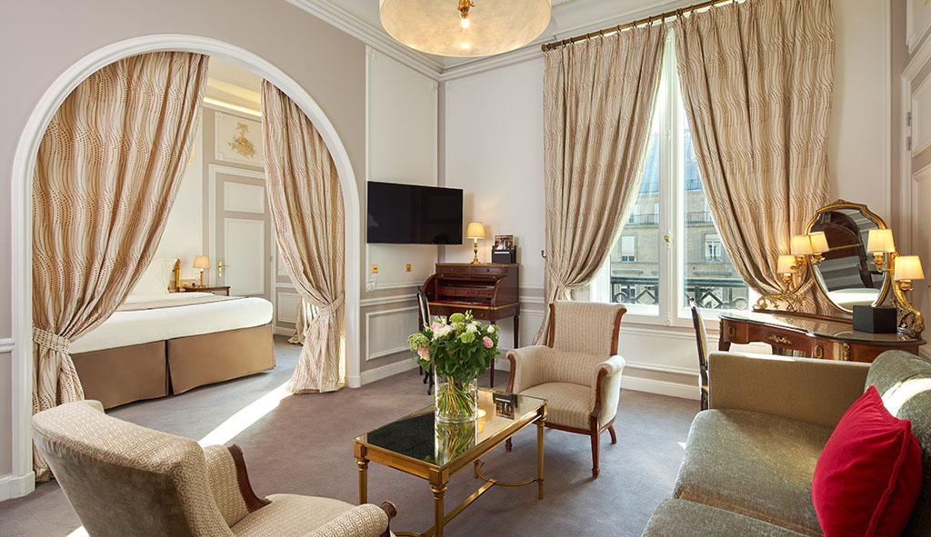 Die Eiffelturm Suite des Hauses. Foto: Hôtel Regina Louvre