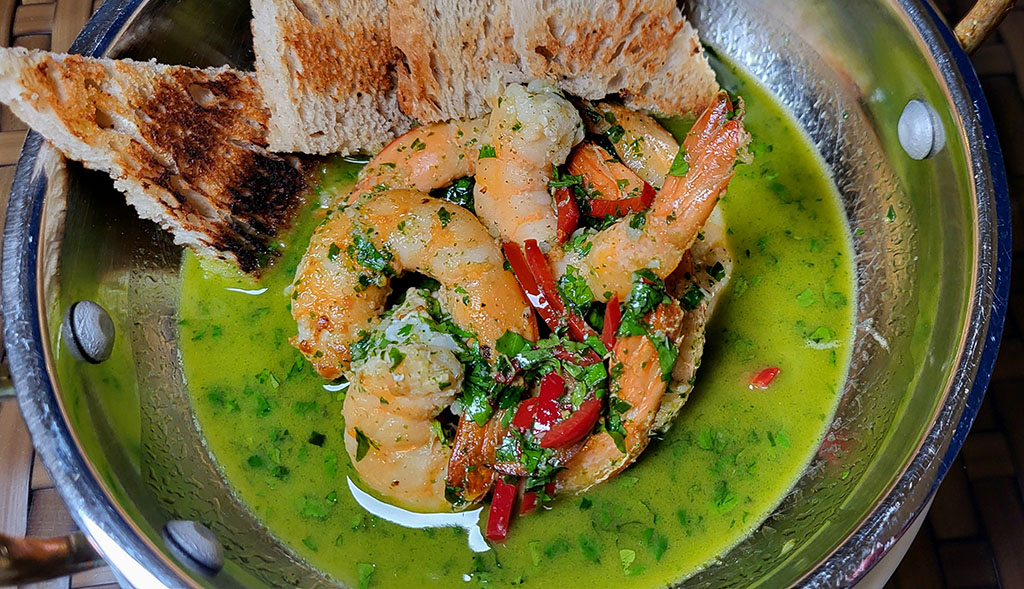 Fangfrische Garnelen à la minute. Foto: Christian Euler