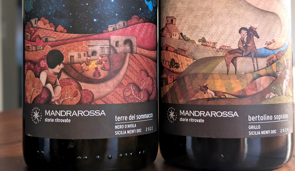 Verschiedene Weine Mandrarossas. Foto: Carola Faber