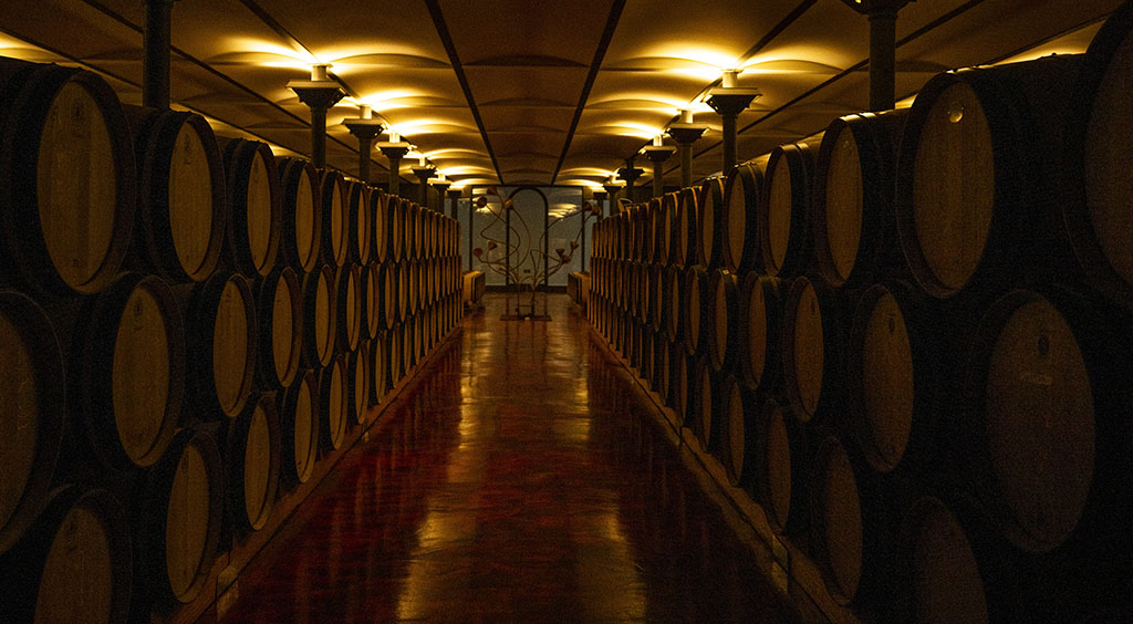 Im Fasskeller von Ornellaia. Foto: Ornellaia