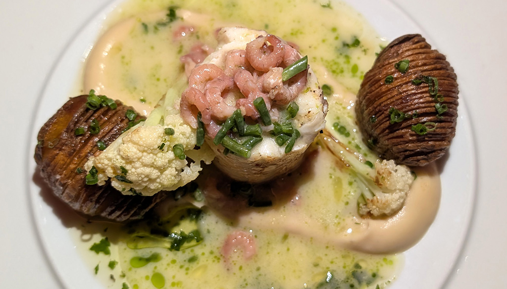 Loup de Mer mit Garnele. Foto: Carola Faber