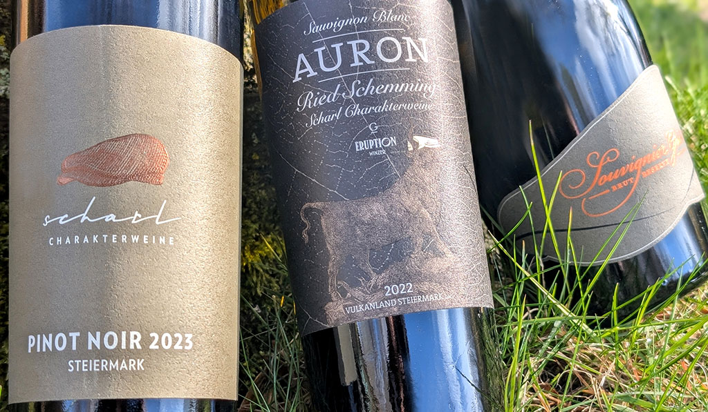 Verschiedene Weine des Weinguts. Foto: Carola Faber