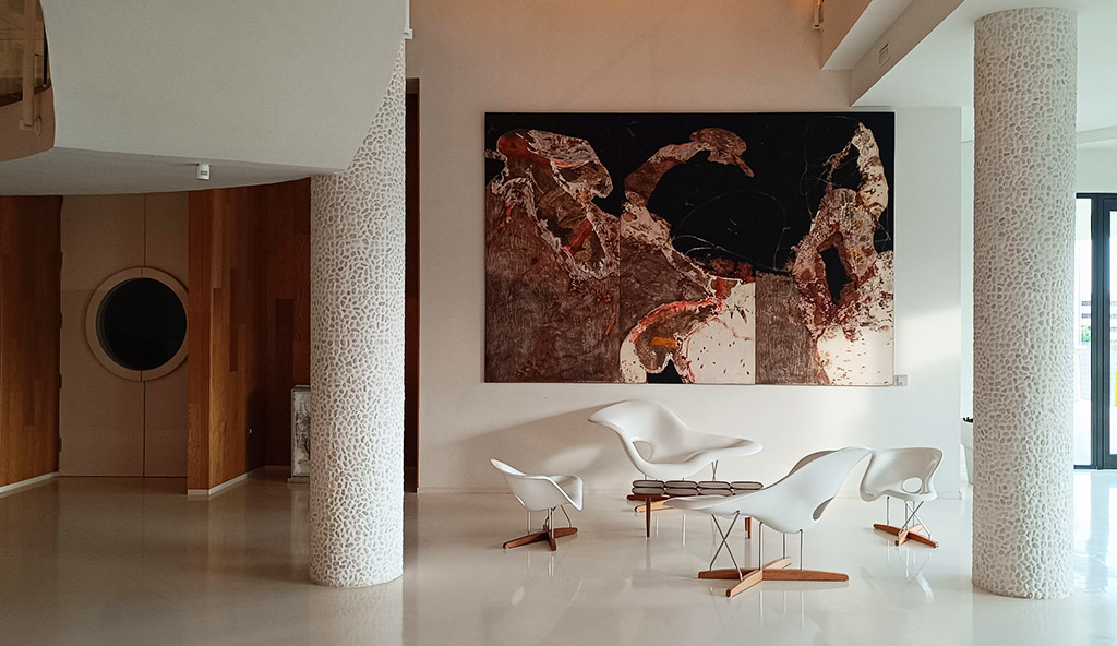 Überall im Hotel wird mit verschiedenen Designelementen gearbeitet. Foto: Michael Schabacker