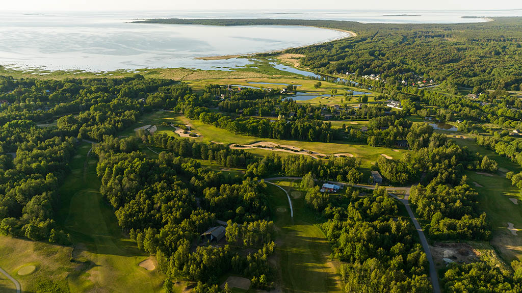 Luftaufnahme des Areals des Estonian Golf & Country Club Golfplatzes. Foto: Estonian Golf & Country Club
