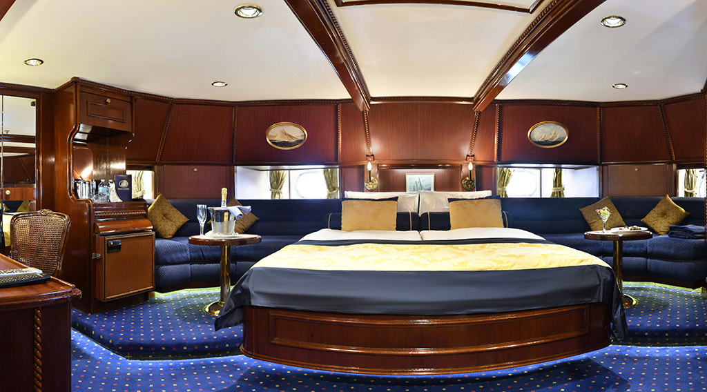 Die owner suite auf der Star Flyer. Foto: Star Clippers