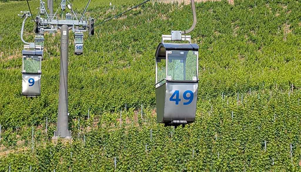 Fahrt mit der Seilbahn. Foto: Carola Faber