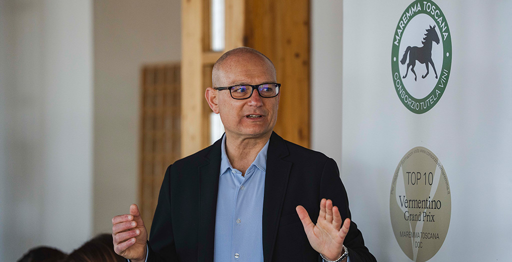 Konsortiumsdirektor Luca Pollini. Foto: Consorzio Vini Maremma Toscana