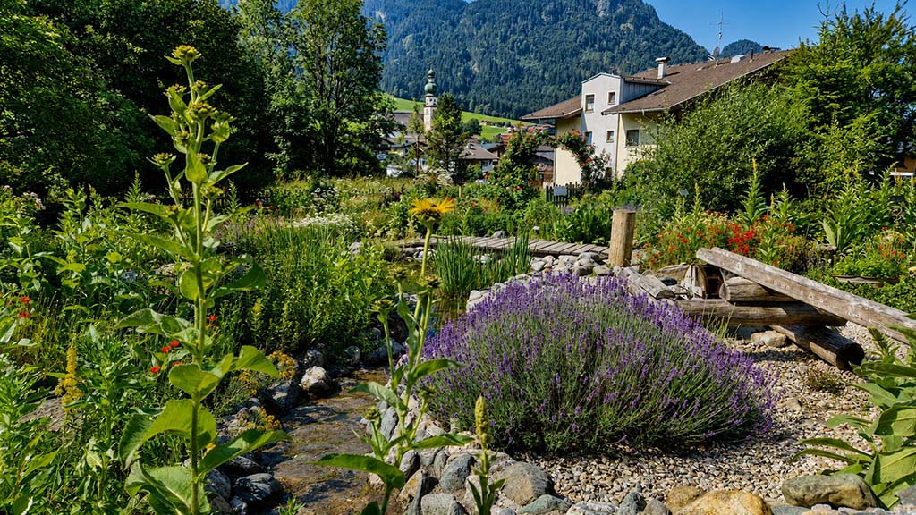 Die Beete des Hildegard-von-Bingen-Gartens sind nach Körperbereichen geordnet. Foto: Andreas Bienert