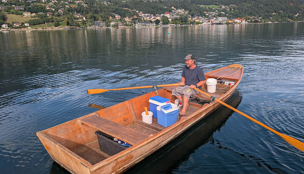 Fahrt auf den See mit Peter Sichrovsky. Foto: Carola Faber