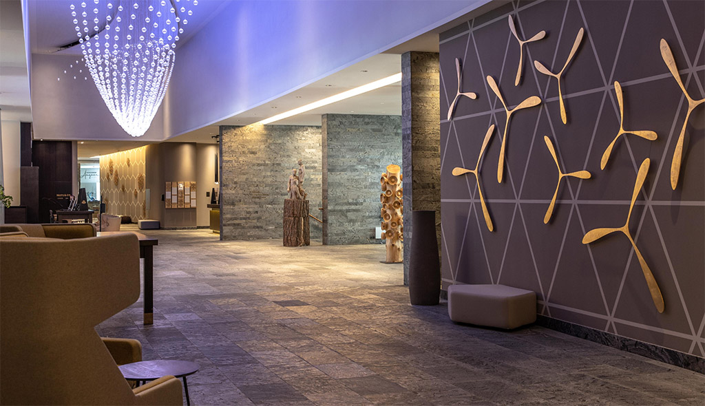 Lobby des AlpenGold Hotel Davos. Foto: Christian Ehrbar